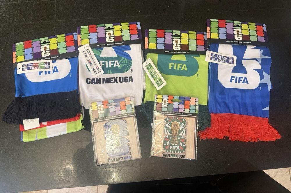 FIFA World Cup 2026 Official Scarf BUNDLE (4) -Plus 2 Bonus Magnets- NWT
